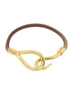 Hermes Jumbo Gold Leather Bracelet